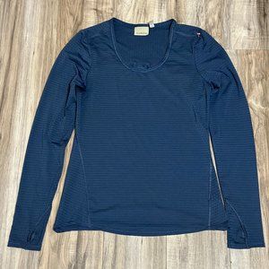 ATHLETA Women's In Motion Seamless Long Sleeve Top Dress Blue Sz XS